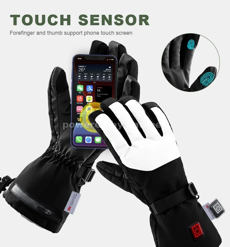 Heated Gloves With Heated Fingers  6 