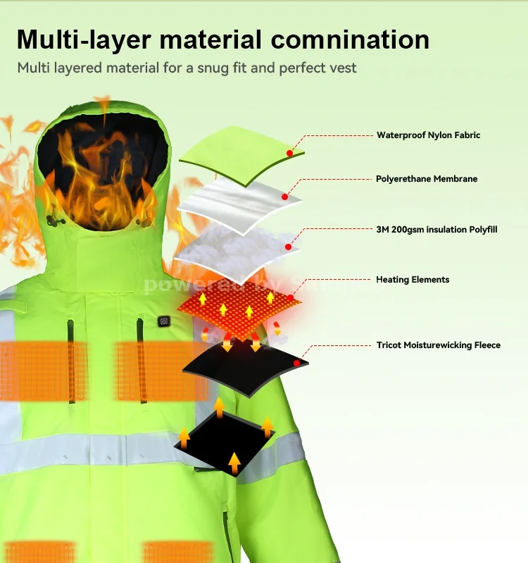 Workwear Heated Bomber Jacket manufacturer 3