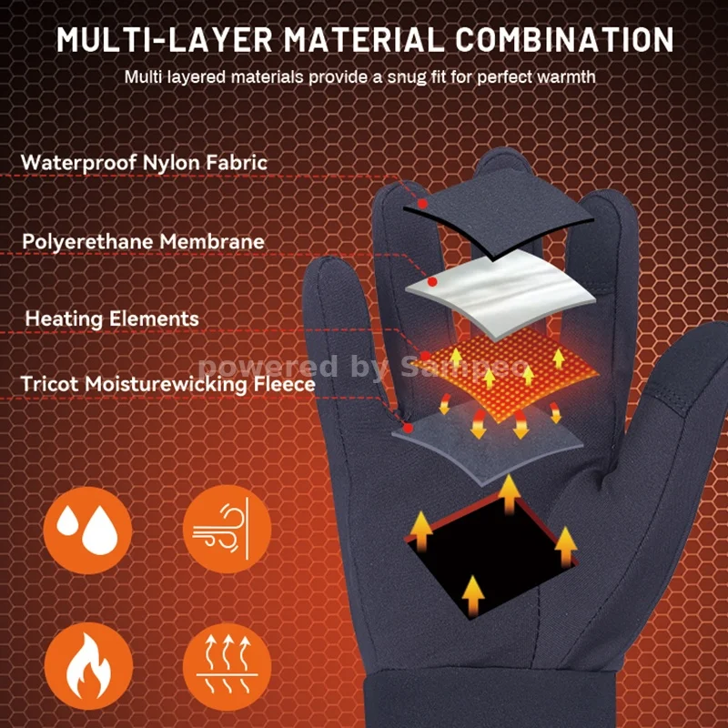 Private Label Battery Heated Gloves Liners  2 