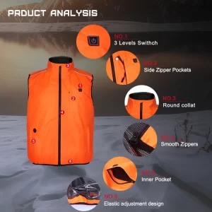 reflective battery heated vest made in vietnam - OEM/ODM manufactured for B2B buyers by imissky factory