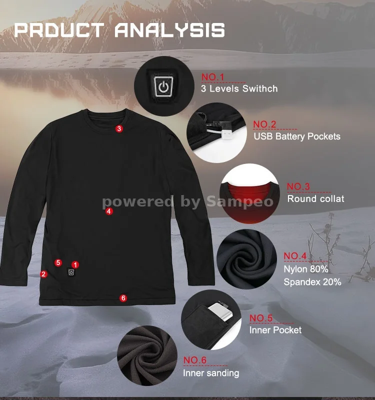 Battery Electric Heated Underwear manufacturer 2