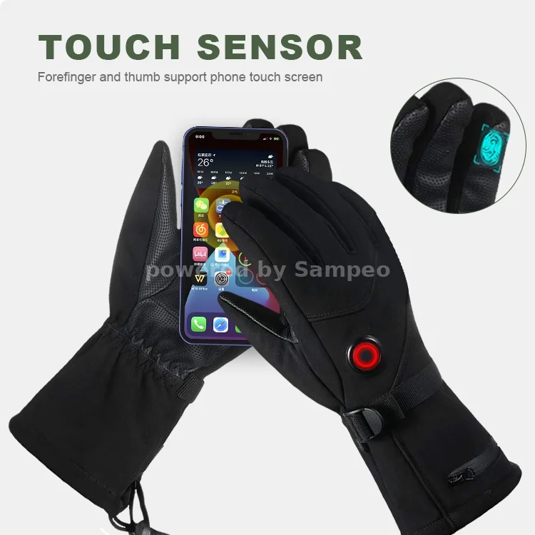 Rechargeable Battery Heated Snow Gloves  4 