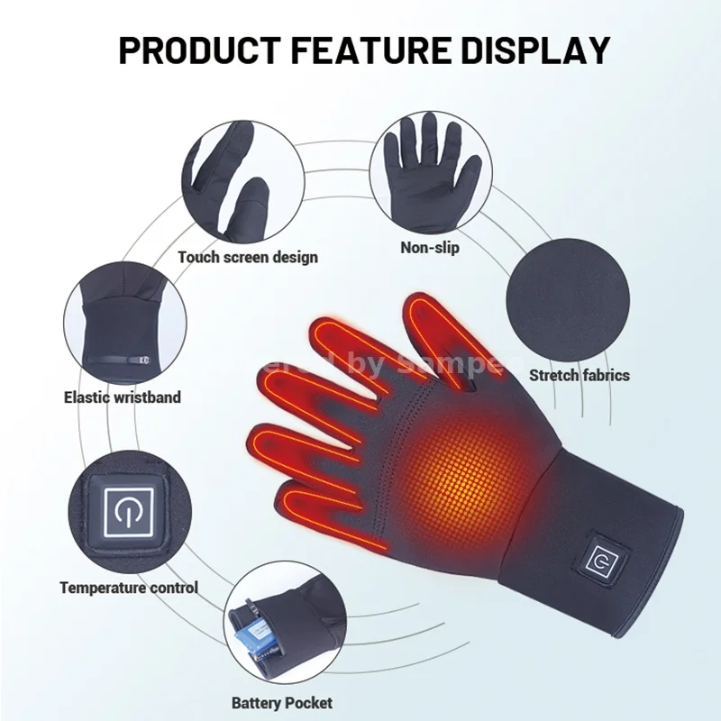 Private Label Battery Heated Gloves Liners  3 