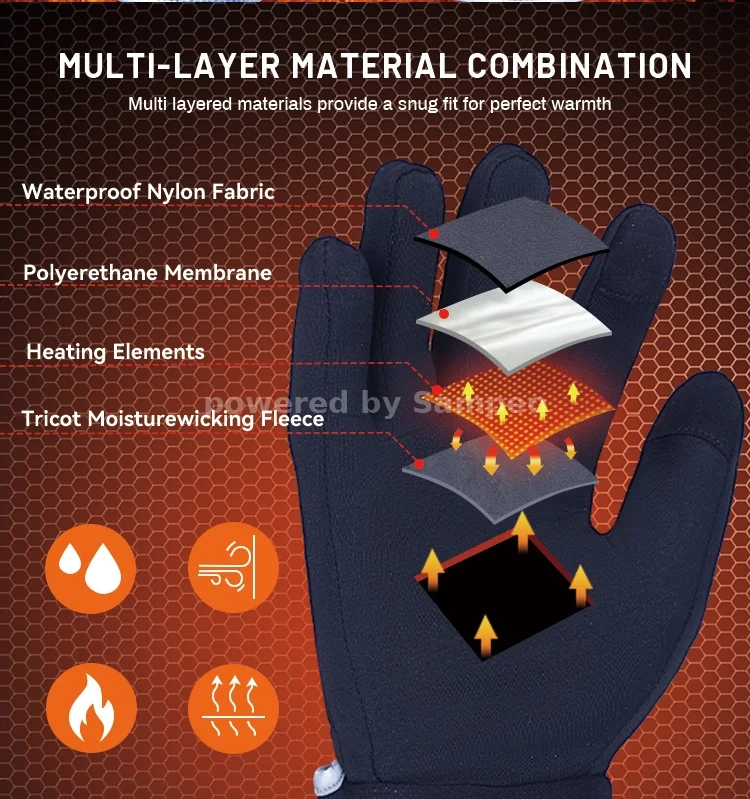 Winter Thin Heated Gloves Liners 2